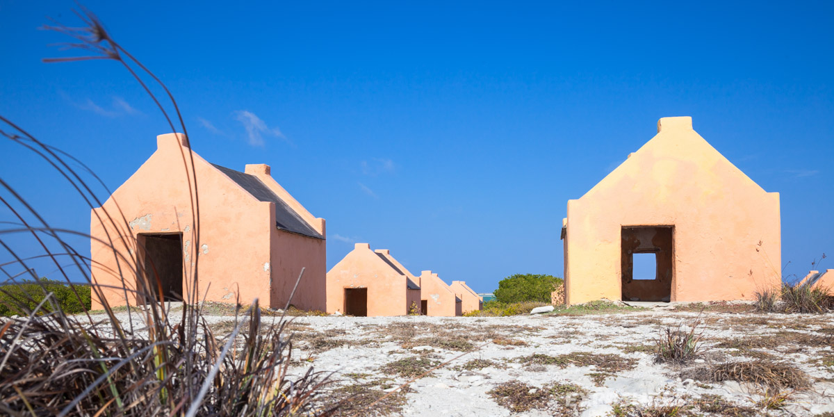 Red Slave huts, Bonaire