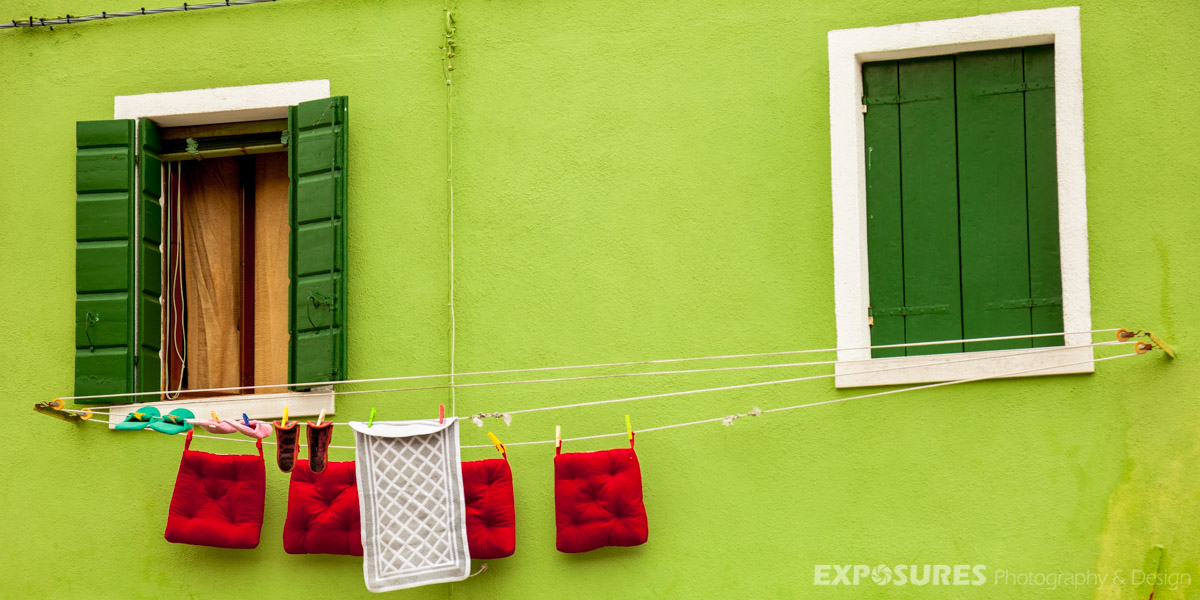 Colors of the the Italian Flag - Burano