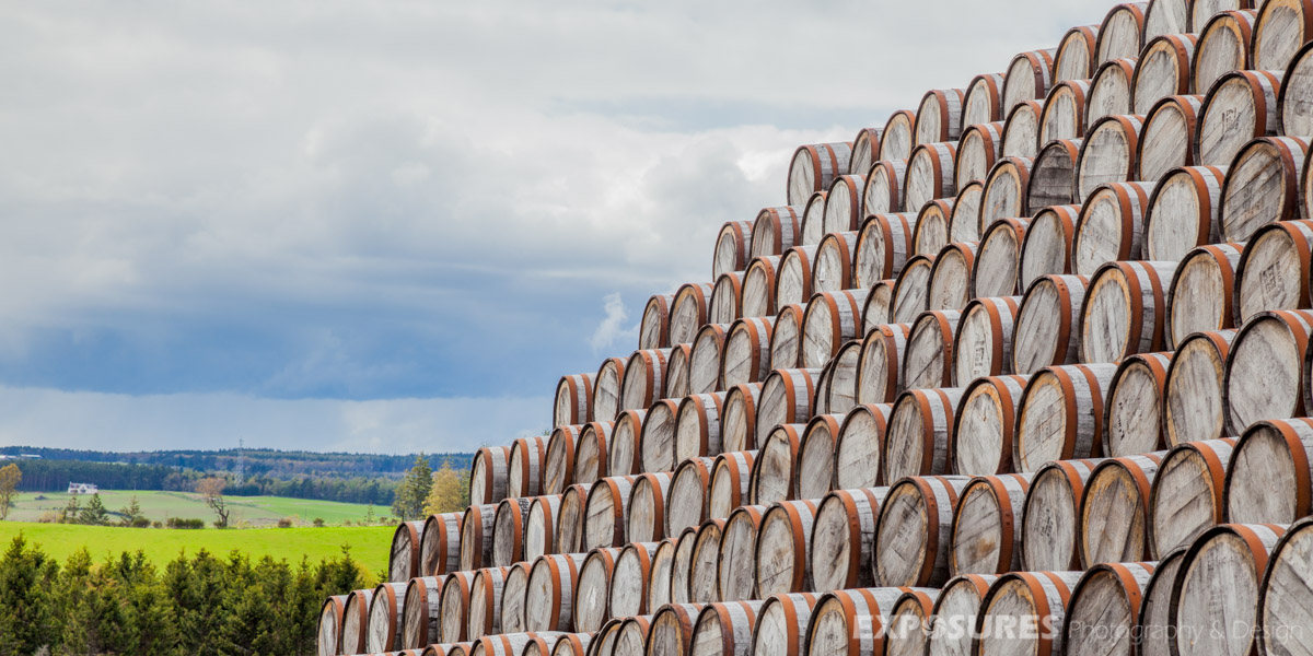 Speyside Cooperage, empty barrels - Scotland